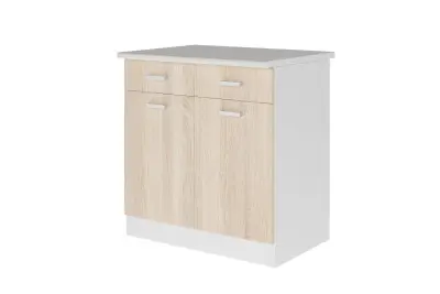 Дачный Дуб сонома\Берилл бежевый Н 800 тумба 2 я 2 дв